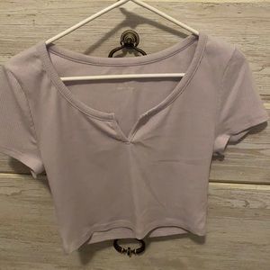 Light purple ribbed tee
